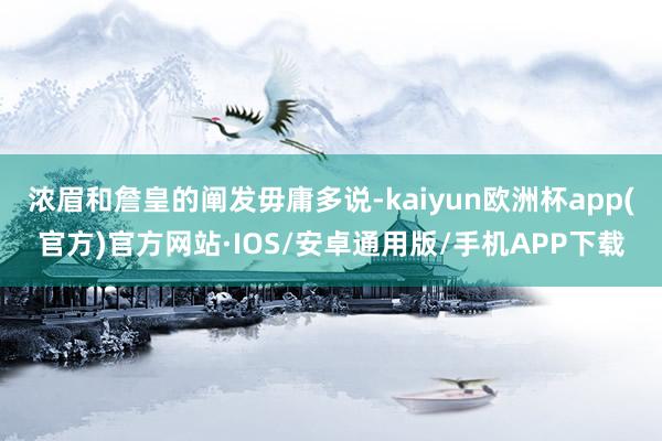 浓眉和詹皇的阐发毋庸多说-kaiyun欧洲杯app(官方)官方网站·IOS/安卓通用版/手机APP下载