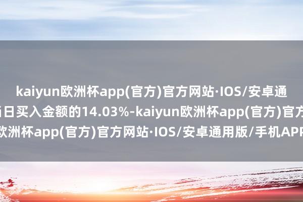 kaiyun欧洲杯app(官方)官方网站·IOS/安卓通用版/手机APP下载占当日买入金额的14.03%-kaiyun欧洲杯app(官方)官方网站·IOS/安卓通用版/手机APP下载