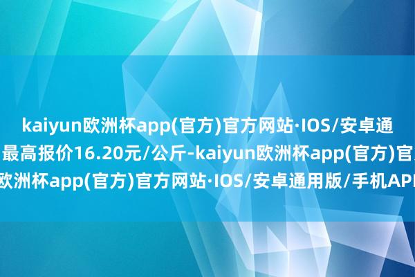 kaiyun欧洲杯app(官方)官方网站·IOS/安卓通用版/手机APP下载当日最高报价16.20元/公斤-kaiyun欧洲杯app(官方)官方网站·IOS/安卓通用版/手机APP下载