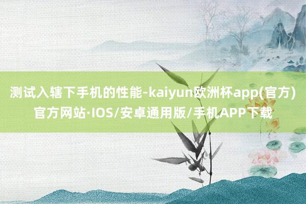 测试入辖下手机的性能-kaiyun欧洲杯app(官方)官方网站·IOS/安卓通用版/手机APP下载