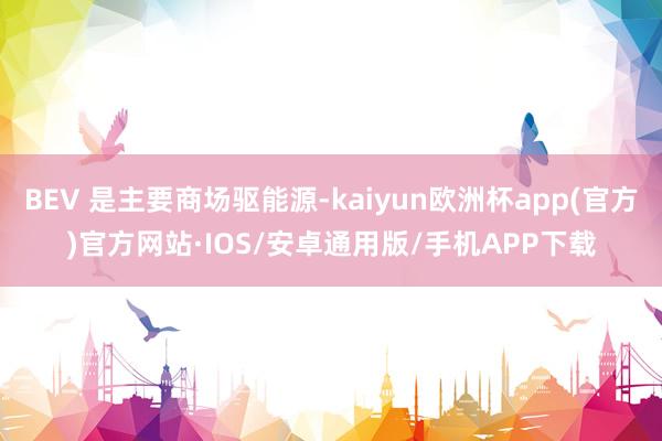 BEV 是主要商场驱能源-kaiyun欧洲杯app(官方)官方网站·IOS/安卓通用版/手机APP下载