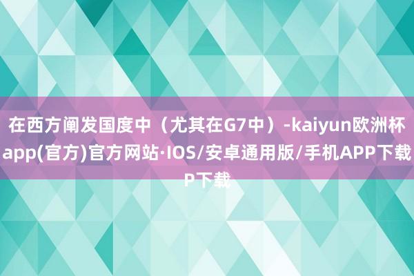 在西方阐发国度中（尤其在G7中）-kaiyun欧洲杯app(官方)官方网站·IOS/安卓通用版/手机APP下载