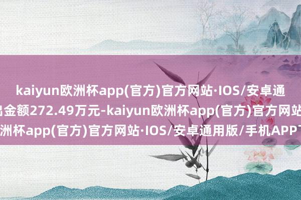 kaiyun欧洲杯app(官方)官方网站·IOS/安卓通用版/手机APP下载卖出金额272.49万元-kaiyun欧洲杯app(官方)官方网站·IOS/安卓通用版/手机APP下载