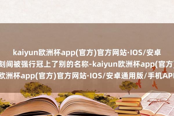 kaiyun欧洲杯app(官方)官方网站·IOS/安卓通用版/手机APP下载顷刻间被强行冠上了别的名称-kaiyun欧洲杯app(官方)官方网站·IOS/安卓通用版/手机APP下载