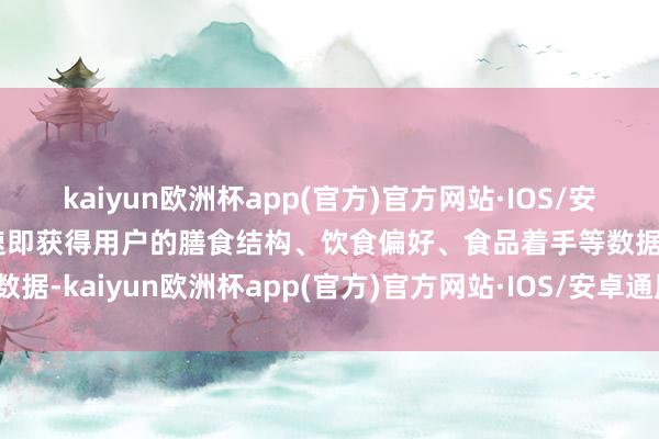 kaiyun欧洲杯app(官方)官方网站·IOS/安卓通用版/手机APP下载速即获得用户的膳食结构、饮食偏好、食品着手等数据-kaiyun欧洲杯app(官方)官方网站·IOS/安卓通用版/手机APP下载