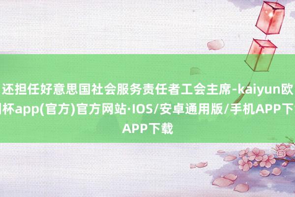 还担任好意思国社会服务责任者工会主席-kaiyun欧洲杯app(官方)官方网站·IOS/安卓通用版/手机APP下载